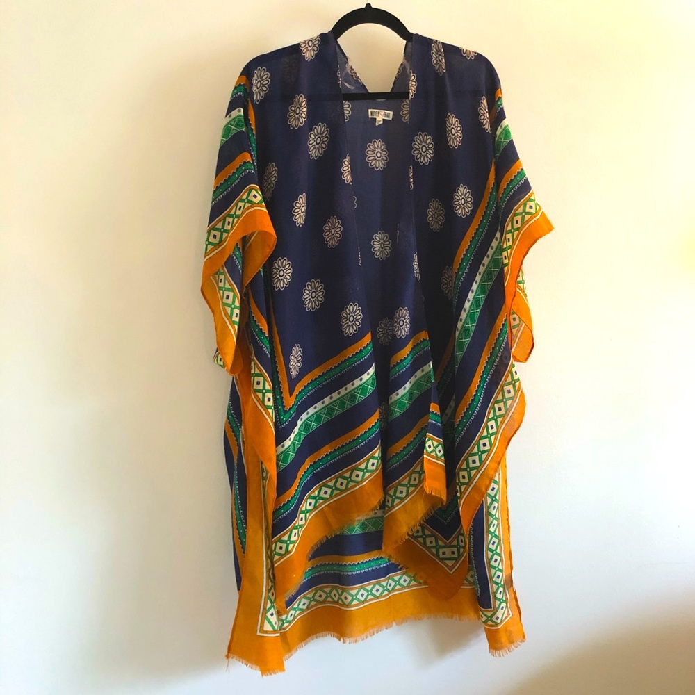 Blue and gold kimono - one size